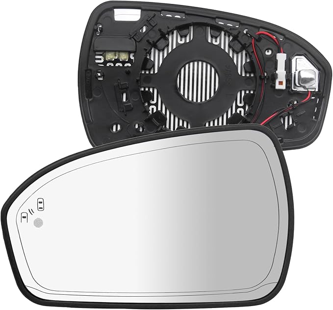 JINCHEN Driver Side Mirror Glass for Ford Fusion 2013-2020 Heated with Blind Spot Detection DS7Z17K707H DS7Z17K707A