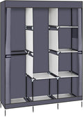 71" Portable Closet Storage Organizer Wardrobe Clothes Rack,Covered Garment Rack,Steel Tube Clothes Storage Organizer,Freesta