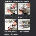 EchoDone 10 Pairs Plastic Shoe Tree Stretcher Shaper for Men