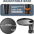 Car Tray, Height-Adjustable Car Food Tray & Cup Holder Table, 360° Rotating Car Desk for Laptop, Steering Wheel Tray, Car Accessories Universal for Most Vehicles