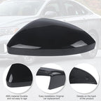 DERI Driver Side Mirror Cap Compatible with Volkswagen Jetta 2019 2020 2021 2022 2023 2024 2025, Left Side Mirror Cover fit for VW Jetta US Version Without Turn Signals, Glossy Black, 17A857537AGRU
