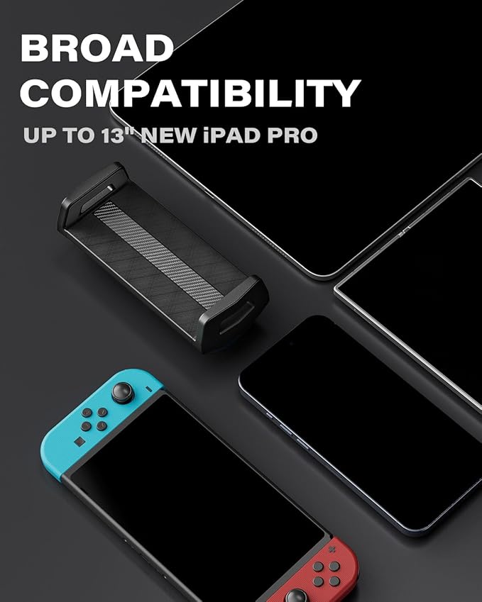 APPS2Car Heavy-Duty Truck Tablet Holder, 4.33" Extra Large Vacuum Suction Cup, Ultra Stable Double-Rib Metal Arm Anti-Shake, Adjustable Tablet Car Mount for iPad fit Pickup Trucks, Semi Truck, Tractor