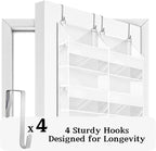 Over The Door Organizer 6 Tiers, Extra Large Behind Door Storage of 12 Compartments, 80 lbs Weight Capacity Hanging Storage O