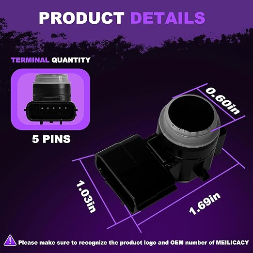 39680-T0A-R01 Front+Rear Right Parking Sensor Backup Parking Assist Sensor Connector Wiring Harness Plug Replacement for Hond