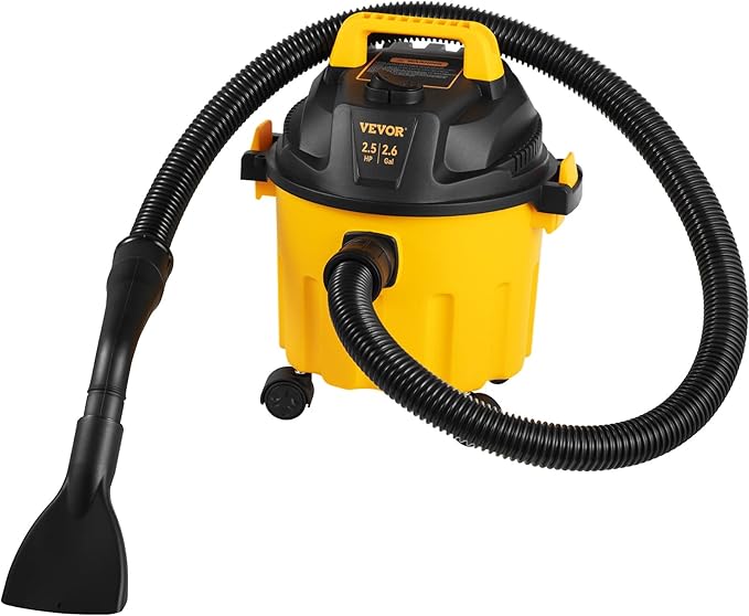 VEVOR 2.6 Gallon 2.5 Peak HP Wet and Dry Shop Vac， Portable Shop Vacuum and Blower 3-in-1 with Filter, Hose and Attachments f
