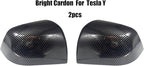 fit for Tesla Model Y Side Mirror Cover 2021-2024, Door Mirror Caps Accessories，Made of ABS Material (Bright Carbon Fiber Pattern)149559400A