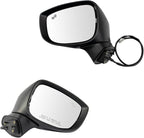 TRQ Driver & Passenger Side Power Heated Mirrors Manual Folding Blind Spot Paint to Match Compatible with 2017-2023 Mazda CX-