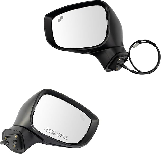 TRQ Driver & Passenger Side Power Heated Mirrors Manual Folding Blind Spot Paint to Match Compatible with 2017-2023 Mazda CX-