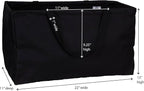 Household Essentials 2212-1 Krush Canvas Utility Tote | Reusable Grocery Shopping Bag | Laundry Carry Bag | Black