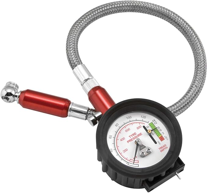 BikeMaster 2-in-1 Tire Gauge 0-60PSI