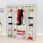 69" Portable Closet Storage Organizer Wardrobe Clothes Rack,Covered Garment Rack,Steel Tube Clothes Storage Organizer,Freesta