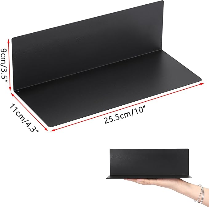 Kokone 6 Pack Magnetic Pegboard Shelves for Storing or Displaying, 10x4.3 Inch Flat Display Shelves for Pegboard, Wall Pegboa