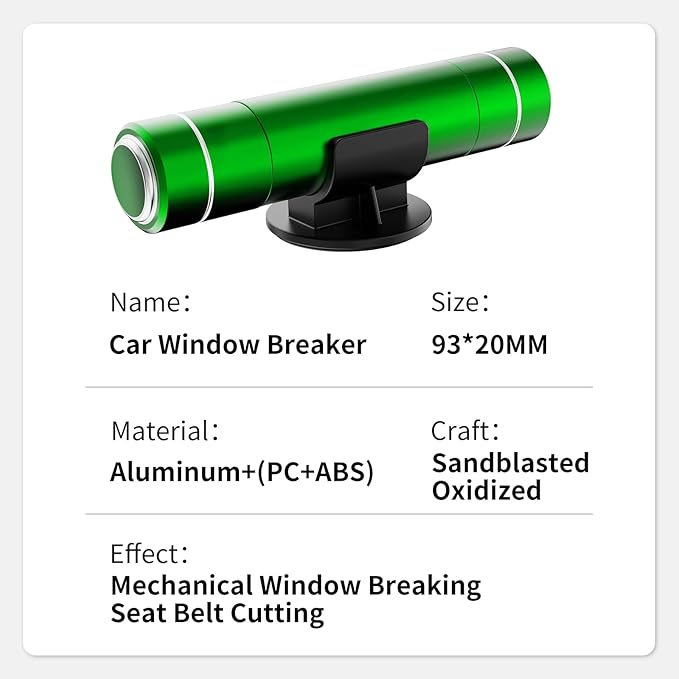 HHXS 2 Pack Window Breaker Seatbelt Cutter Car Window Breaker Safe Hammer Emergency Escape Tool, Glass Breaker Car Escape Too