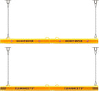 78" Parking Garage Height Clearance Bar - DO NOT ENTER & CLEARANCE 7' 3" - Hanging Crossbar by Chains, Yellow Reflective Parking Signs for Parking Lot, Warehouse, Garage Entrance and Exit
