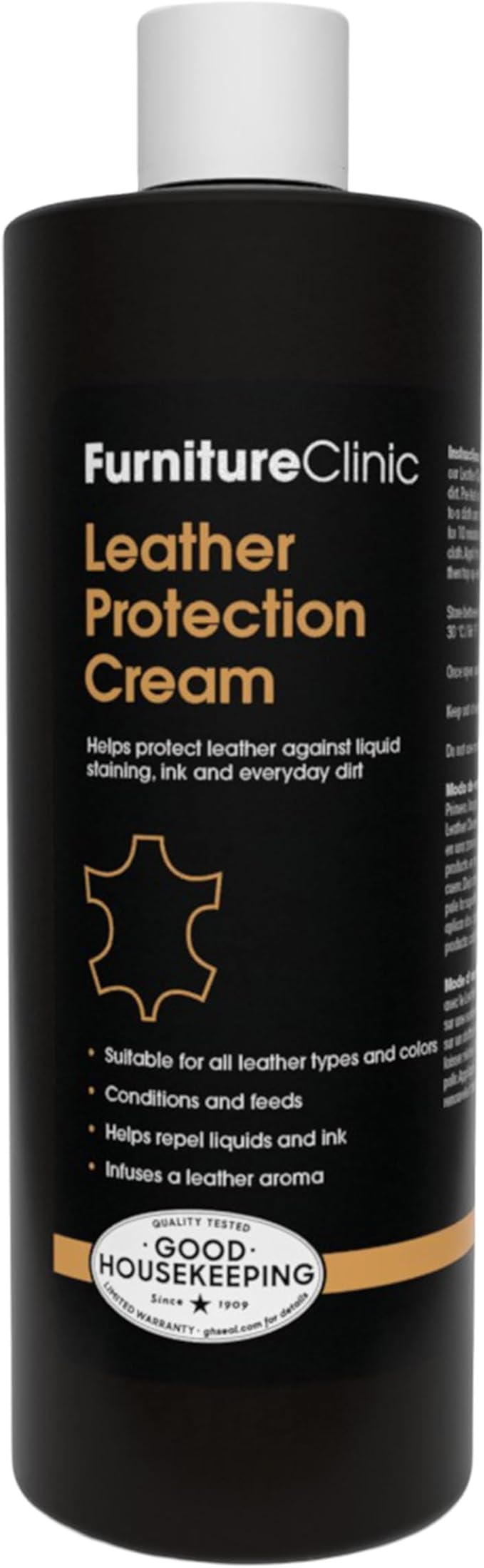 Furniture Clinic Leather Protection Cream | 2-in-1 Leather Conditioner & Waterproofing Protector for Furniture, Shoes, Car Se