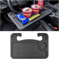 Mandark Car Steering Wheel Tray, 2 in 1 Auto Steering Wheel Desk for Eating Drinks Laptop, Multipurpose Vehicle Interior Travel Essential Table Accessories, Universal for RV, SUV, Truck (Black)