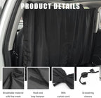 Car Divider Curtain, Automotive Privacy Blackout Divider Curtain for Sleeping & Camping, Removable Vehicle Sunshade Screen Blocks Heat, UV Rays, Universal Car Accessories