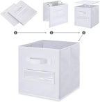 artsdi 13x13x13 storage cube bins(Set of 8)Fabric storage cubes with 8 Labels Window Cards & a Pen,storage cubes 13x13, stora