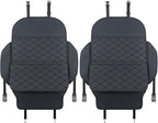 Seat Back Protector + Large Capacity Pocket Storage Organizer,Preventing the Impact of Children Stepping on the Seat Backrest (Black)