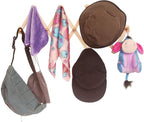AMAPON Accordion Style Expandable Wall Wooden Coat Rack 13 Hooks (Pegs) Hang Hats Jackets Coffee Mug Purses Necklaces Towels 