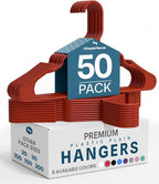 Utopia Home Plastic Hangers 50 Pack - Perfect Space Saving Clothes Hanger - Durable and Strong - Perfect Closet Organizers wi