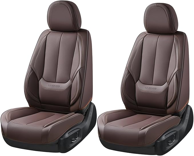 Coverado Seat Covers, Car Seat Covers Front Seats, Car Seat Cover, Car Seat Protector Waterproof, Car Seat Cushion Nappa Leat