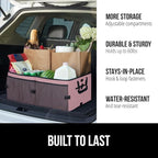 GORILLA GRIP Large Capacity Sturdy Trunk Storage Organizer, Slip and Water Resistant Collapsible Organization Container for