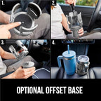 GORILLA GRIP Patent Pending Adjustable Car Cup Holder Expander, Keeps Water Bottle Secure, Expands to Fit 18 to 48 oz Large B