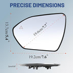 Driver Left Side Mirror Glass - Compatible with Hyundai Vehicles - 2022-2024 Tucson, 2022-2024 Santa Cruz, with Heated/Blind Spot Detection, Not Built in USA, Replace# 87611N9010