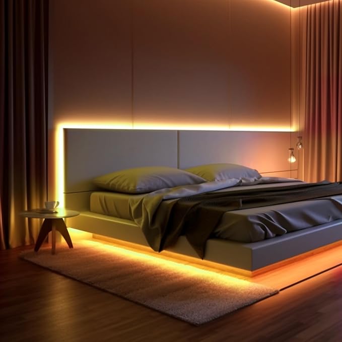 iNextStation 12V Yellow LED Strip Lights 16.4FT, Flexible Silicone Neon Rope Light, Waterproof, Cuttable, Dimmable & Linkable, for Cabinet, Ceiling, Wall, Bedroom, Kitchen, Garage (No Adapter)