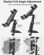 woleyi CD Slot Tablet Holder for Car - [Height Adjustable] Car Tablet Mount CD Player, Ultra Sturdy CD Tray Tablets Stand for iPad Pro, Air, Mini, iPhone, Galaxy Tabs, Z Fold, Fire HD, 4.7-13" Devices
