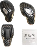 ruihe Car Gear Shift Knob Cover Carbon Fiber Color Sticker Trim Fit for Ford Focus Fiesta Fusion Escape C-Max Transit-150 Tra