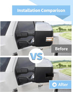 Voodonala Rearview Mirror Turn Signal Cover Compatible with Ford F250/F350/F450/F550 2017-2023, Smoke Black Side Mirror Marker Running Trim