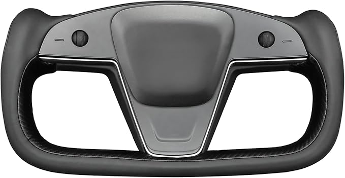 MEWANT Hand Stitched Tesla Model S Yoke Steering Wheel Cover Wrap for Tesla Model S 2021-2023 / Model X 2021-2023 Tesla Yoke Steering Wheel Accessories(3D Style)