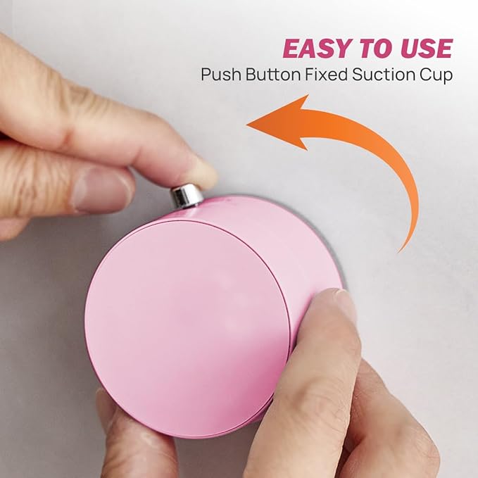 JOYTUTUS Shower Phone Holder, Reusable Suction Cup Phone Mount for Shower, Mirror, Kitchen, Window & Bathroom, Shower Phone Mount Compatible with iPhone 16, 15, 14, 13, 12 & All Phones,Pink,1 Pack