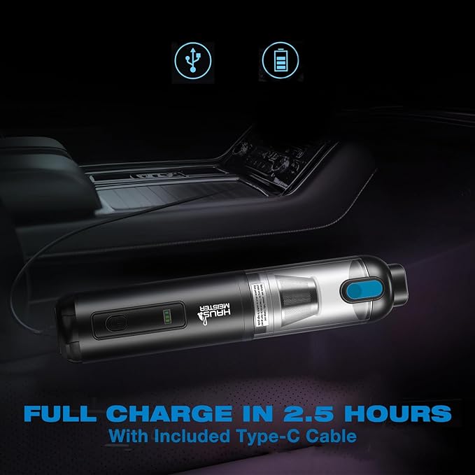 HAUSMEISTER Airflex Go Cordless Car Vacuum 16000Pa, 4-in-1 Handheld Vacuum with Air Duster & Inflator, Portable Mini Vac for 