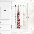 Jewelry Box for Women, Rustic Wooden Jewelry Boxes & Organizers with Mirror & Drawers,6 Layer Jewelry Organizer Box for Rings