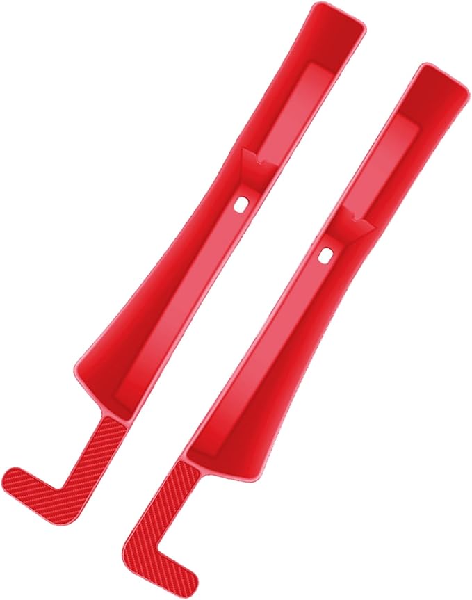 2PCS Car Seat Gap Filler, Anti-Drop Vehicle Console Crevice Blocker with 2 Storage Areas, Seat Side Seam Organizer Plug from Droping, Universal Automotive Interior Accessories(Red)