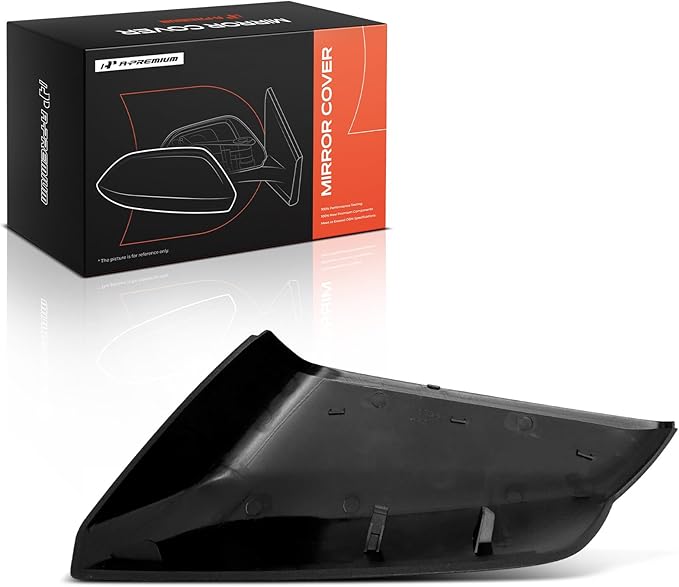 A-Premium Left Driver Side Rearview Mirror Cover Cap Compatible with Chevy Chevrolet Malibu 2016 2017 2018 2019 2020 2021 2022 2023 2024 2025 - Textured Black, Paint to Match, Replace# 84026841