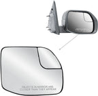 Replacement Passenger Right Side Door Mirror Glass Heated with Back Plate and Blind Spot Glass for 2022-2025 Ford Maverick Bronco Sport
