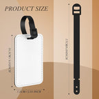Frienda 32 Pieces Sublimation Luggage Tags Bulk PU Leather Name Label Blank Suitcase Heat Transfer Bag Card Business ID Card 