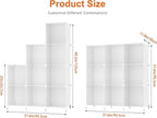 HOMIDEC 9 Cube Storage Organizer, Cubes Shelves for Living Room, Bedroom, White