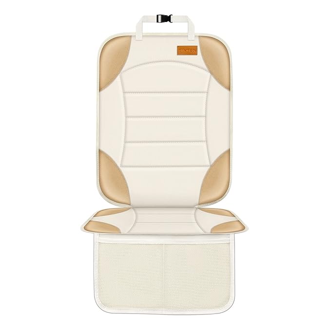 Siivton Car Seat Protector for Child Car Seats, Waterproof 600D Fabric Car Seat Cover, Non-Slip Backing, Thick Padding, Mesh 