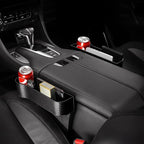2 Packs Car Seat Gap Filler Organizer, Multifunctional Seat Gap Storage Box with Cup Holder, Console Side Extra Pouchs with USB Car Charger, Auto Accessories for Cellphone Wallet Key