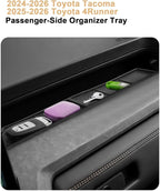 ECOZEN Passenger Side Organizer Tray For 2024-2026 Toyota Tacoma/2025-2026 4Runner - TPE Center Console Organizer Co-Pilot Storage Tray For Tacoma/4Runner Interior Accessories