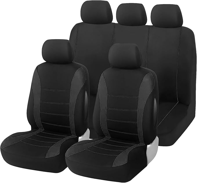 Foneso Car Seat Covers, 100% Breathable with Composite Sponge Inside, Airbag Compatible Universal Fit Accessories Auto for Ca