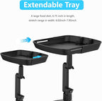 DOUBFIVSY Larger Cup Holder Tray for Car, 10 inch Car Food Tray with Phone Holder Detachable 3 in 1 Car Cup Holder 360° Rotat