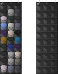 Unjumbly Baseball Hat Rack, 30 Pocket Over-The-Door Hat Organizer with Clear Deep Pockets to Display Baseball Caps Collection