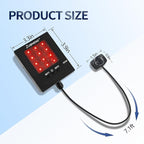 Adjustable Garage Parking Sensor with Tri-Color LED Distance Indicator, Ultrasonic Detection & Auto/Manual Modes for Safe Ind