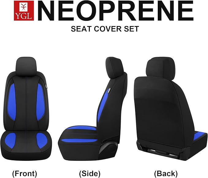 YGL Car Seat Covers for Full Seats,Waterproof Seat Covers for Cars,Durable Neoprene Car Seat Protectors,Interior Covers for C